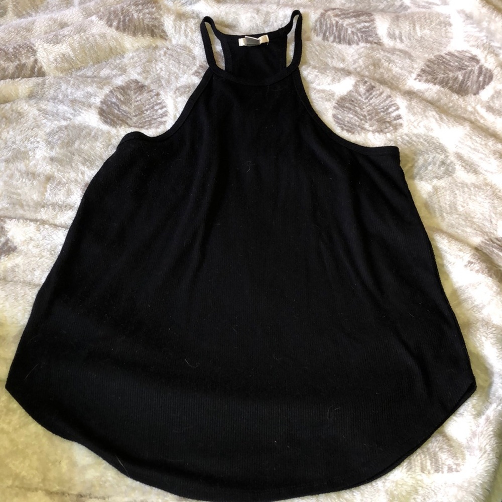 Black racerback tank top